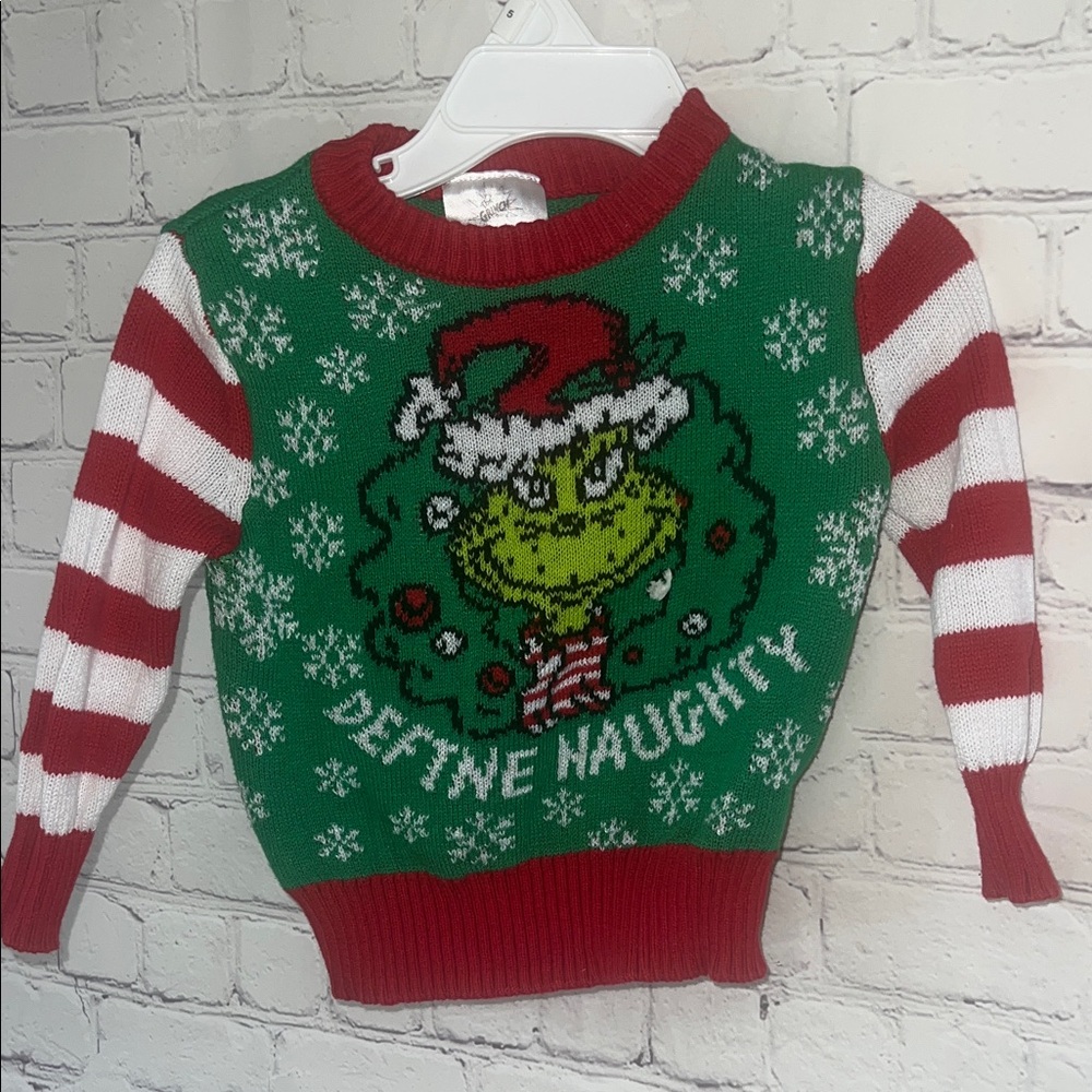 12 month Grinch Christmas Sweater. Exc condition. DEFINE NAUGHTY